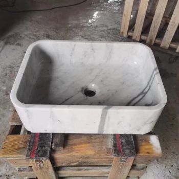 Bianco Carrara Basins White Carrara Bathroom Rectangle Sinks Color White Origin China Trademark TSP Material Marble HS Code - XIAMEN TSP STONE INDUSTRY CO., LTD. - China