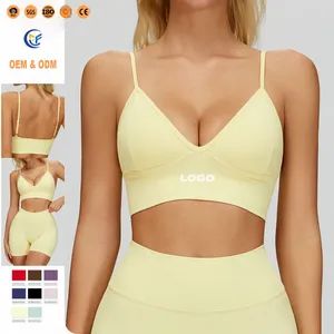 Women's Gym Clothes Seamless Sports Bra with Chest Pad and Breathable Fitness Yoga Push up Bras - Xiamen Morphy Technology Co., Ltd. - China