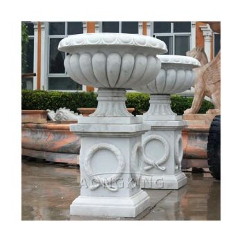Contracted Outdoor Garden Decor Flowerpot Marble Statue for Sale - Aongking Technology Hebei Co., Ltd. - China