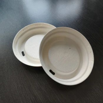 Bagasse Lid 80mm with Sugarcane Cup 8oz Matched Biodegradable Disposable Lids - Anhui Taicheng Paper & Plastic Technology Co., Ltd. - China