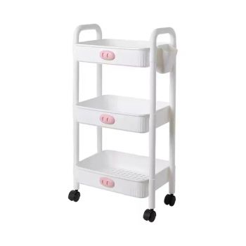 Household Book Storage Organizer Removable Trolley Kitchen Plastic Storage Racks - Skylark Network Co., Ltd. - China