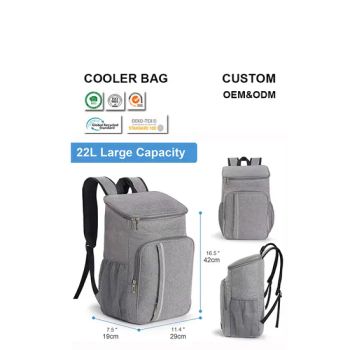Golden Custom Logo Printed Outdoor Camping Lunch Picnic Insulated Cooler Backpack Bag - Sanda New Material Co., Ltd. - China