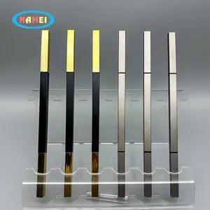 Cosmetic Pencil Packaging Tubes Square Tube Eyebrow Packaging with Brush Metal Casing or Plastic Eyebrow Pencil Cases - Yuyao Namei Cosmetics Packaging Co., Ltd. - China