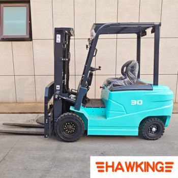 3 Ton Electric Counter Balance Forklift, Fork Lift with Lead Acid Battery, Electric Forklift for Rent, All Kinds of Attachments, Solid Tyres, CE Certificate - QINGDAO HAWKING MACHINERY EQUIPMENT CO., LIMITED - China