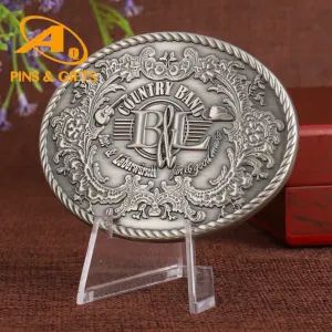 Metal Men Customize Logo Automatic Alloy Belt Buckles Voice Recorder (belt-12) - Dongguan AQ PINS&GIFTS CO.,LTD - China