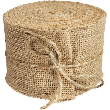 12 7 Cm Wide Natural Jute Roll Burlap Fabric Ribbon ODaKJE - HEBEI YIXIN IMPORT AND EXPORT CO., LTD. - China