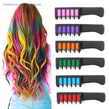 Hair Coloring Chalk Comb Salon for Kids Temporary Hair Color Origin China Type Hair Chalk Material Plastic Model NO. - Ningbo Colorswoo Art Supply Co., Ltd. - China
