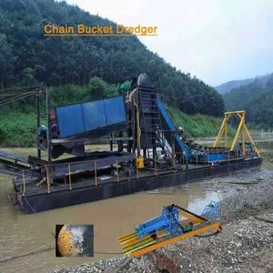 80cbm/Hour Bucket Chain Ladder Dredger From River Dredging Sand and Stones for Construction - Qingzhou Junhang Environmental Protection Technology Co., Ltd. - China