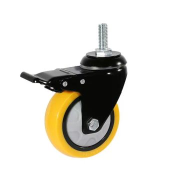 Rigid Swivel Silent Rubber Casters with Dust Covers, Medium-Sized Wear-Resistant Furniture Casters - Medek (Hebei) Metal Products Co., Ltd. - China