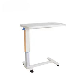 Movable Over Bed Medical Dinner Table Cheap High Quality Adjustable Wooden Metal Aluminum Hospital Modern 4 Castors - Suzhou Haoxin Medical Technology Co., Ltd - China
