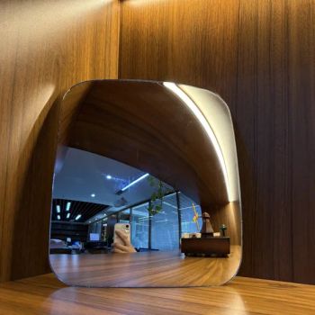 High-Quality and Uniformly-Lit Convex Mirror 1.7mm 1.8mm 2mm Origin China Trademark RS Model NO. m107 HS Code 70099100 Certificate CE - QINGDAO RISING STAR GLASS CO.,LTD - China