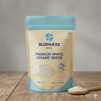 Sesame Seeds Quality SGS Port Karachi Features Vegan Origin Pakistan Purity High Purity Oil Content 48–52% Gmo Status Non-gmo - Bluehufaz Pvt Ltd - Pakistan