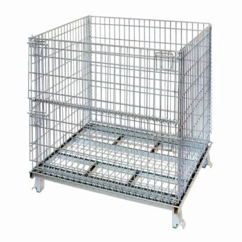 Folding Wire Mesh Cage High Quality Q235B Steel Logistics Storage Cages - Nanjing Victory Storage Equipment Manufacturing Co., Ltd. - China