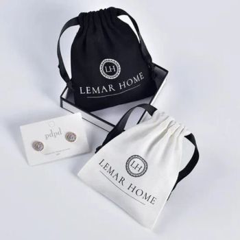 Wholesale Custom Logo Eco-Friendly Reusable Muslin Drawstring Cotton Gift Bags Packaging - Ningbo Hitench Commerce Limited - China