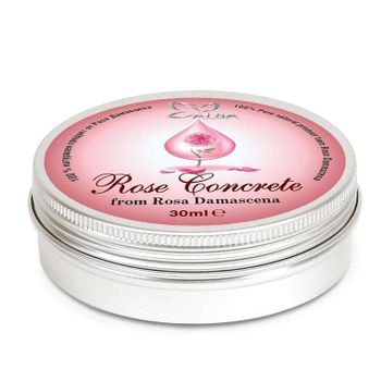 Rose Concrete from Rosa Damascena Color Orange-red Texture Wax-like Packaging metal box Content Concrete from Rosa Damascena - ALBA GRUPS Ltd. - Bulgaria