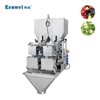 Auto Two Heads Belt Linear Weigher Packing Machine for Weighing Vegetables Salad Other Sticky Materials - Guangdong Kenwei Intellectualized Machinery Co., Ltd. - China