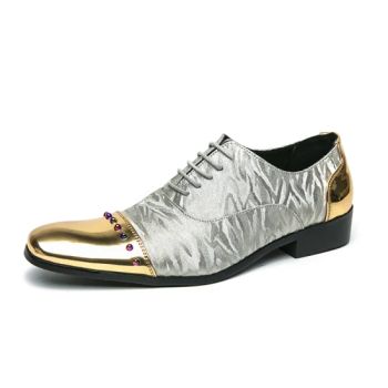 Men Dress Shoes PU Leather Oxfords EU36-48 Wedge Heel 1Pair Custom MOQ100 - QUANZHOU NEW BEI HAI IMPORT&EXPORT CO., LTD. - China