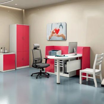 Comfortable Hospital Furniture Medical Waiting Reception Clinic Doctor Treatment Office Desk Chairs Diagnosis Room Desk - Guangdong Hongye Furniture Group Co., Ltd - China