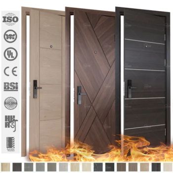 China Top Fire Doors Factory Custom Interior Fireproof Wood Door for Interior Architectural Sound Sct40 Fire Resistant Wooden Doors - Guangdong Yohome Industrial Co., Ltd - China