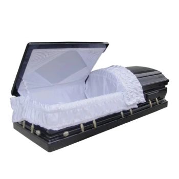 Veneer MDF Black High Quality Cremation Coffin Casket Custom Emperor Coffins and Wood Caskets - Dongming Xinjinyuan Wooden Products Co., Ltd - China