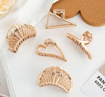 Various Metal Gold Geometric Shape Hair Clamps Daily Alloy Hair Claws Hair Claw Clip Hair Accessories Hair Ornaments for Women - Wenzhou Shining Import&Export Co.,Ltd. - China