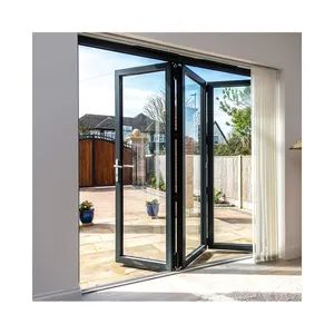 Aluminum Bi-Fold Door Fire Hose Cabinet Set Smart Lock Sliding Glass Door APP Clear Tempered Glass Garage Aluminum Bi-Fold Door - Shenzhen Ace Architectural Products Co., Limited - China