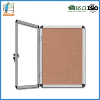 Cork Notice Board Bulletin Board Locking Display Case Boards - QINGDAO OHSUNG STATIONERY CO., LTD. - China