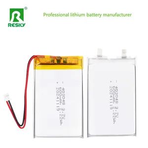 Power Solar Li-ion Pouch Flat Battery Cell 7.4V 2s 703048 1000mAh Rechargeable Lithium-Ion Polymer Lipo Batteries Pack for Smart Device - Shenzhen Resky Electronics Co., Ltd. - China