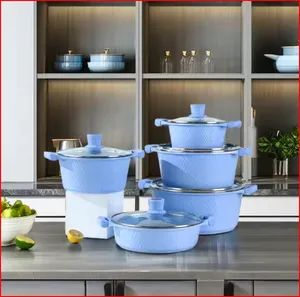 MT-10PCS-D Aluminum 5mm Non-Stick Cookware Set CE 1Y MOQ100 Origin China Thickness 5mm Trademark MAXTOR Specification 1pc - Ningbo Maxtor Houseware Manufacturing Co., Ltd - China