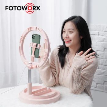Fotoworx Foldable Tabletop Selfie Ring Light for Live Streaming - Vancher Inc. - China