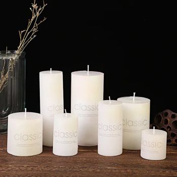Decorative Pillar Candles White Circle Round Color White Model NO. SF Origin China Size Any Size Shape Cylinder Function Lighting - Jinhua Gowin Canvas Co., Ltd. - China