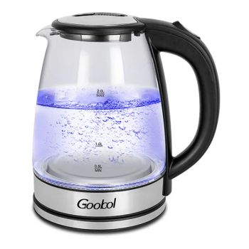 1 8L Kettles Glass Electric Kitchen Glass Tea Electric Kettle with LED Light - Market Union Co. Ltd. - China