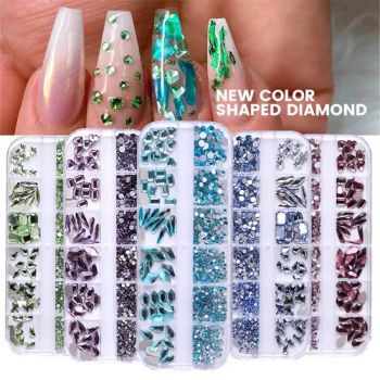 Crystal Transparent Ab Nail Art Rhinestone DIY Non-Thermal Repair Flat Acrylic Nail Stone 3D Nail Art Decoration - Guangzhou Skyrann Electronic Tech Co., Ltd. - China