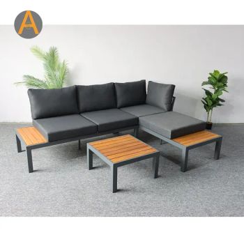 Hot Sale Patio Sectional Furniture Garden Sofas L Shape Dark Grey Aluminum Outdoor Sofa - Foshan Artsun Furniture Co., Ltd. - China