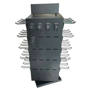 Rotating 2 Tier Jewelry Tree Organizer, Black Metal Necklace Tower, Spinning Jewelry Display Stand with 24 Hooks and Top Handle Card Holder - Adidea (Xiamen) Industry And Trade Co., Ltd. - China