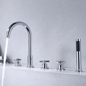 Bathtub Shower Faucets Tub Bath Showers Bathroom Water Taps Shower Mixer Tap Bathtub Faucet Set - Wenzhou Zhongsheng Sanitary Ware Co., Ltd. - China