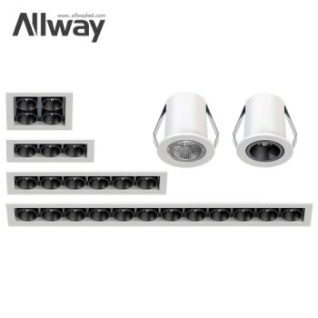 Customizable Aluminum Grille Lights with Elegant Black and Gold Finish - Guangdong Allway Lighting Electric Company Limited - China