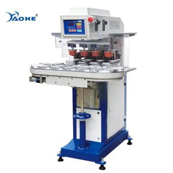 Pneumatic Semi-Auto Ink Cup Pad Printer with Conveyor & 6 Color - Dongguan Howell Machinery Co., Ltd. - China