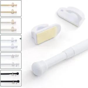 Morden Style Extendable Cafe Rods Metal No-Drill Rod Contemporary Curtain Wall Adhesive - Ningbo Mysure Home Products Co., Ltd. - China