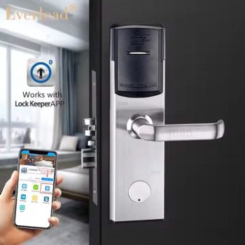 High Quality and Cheap Price Stainless Steel MIFARE Cards RFID Card Key Bluetooth Hotel Electric Door Lock with Free Management Software - Shenzhen Everlead Electronics Co., Ltd. - China