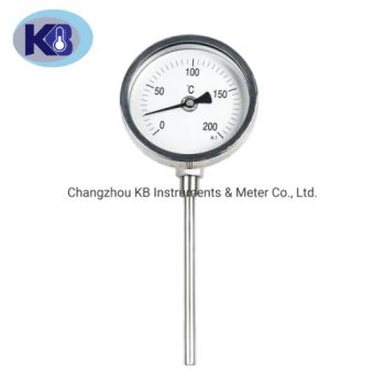 Industrial Bimetal Bi-Metal Bimetallic Thermometer Custom Dial OEM Thermometer Gauges Bottom Connection - Changzhou KB Instruments & Meter Co., Ltd. - China