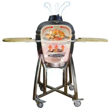 High Quality Camping Outdoor Barbecue BBQ Cast Iron Ceramic Charcoal Grills Kamado - GONGYI HONGDA FURNACE CHARGE CO., LTD. - China