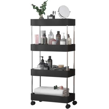 Hot Sale Kitchen Trolley Cart Storage Rack Shelf Multi-Layer Vegetable Fruit Basket 360 Degree Rotating Baskets Rack with Wheels - Changsha Chengtong Technology Co., Ltd. - China