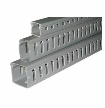PVC Cable Ducts Color Gray Material PVC Shape Rectangle Finishing Coated Mounting Wall/Desk Material Source Well-known - New Laxmi Enterprises - India