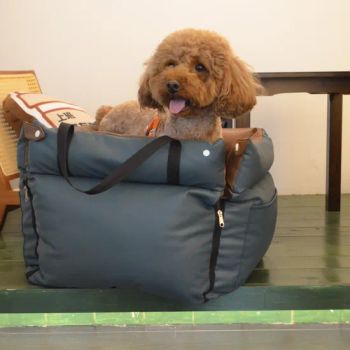 Deluxe Faux Leather Pet Car Seat Booster Bed Dog Car Seat Bed with Safety Buckleluxury Dog Beds Pet Car Seat - Jiangsu Albrich Textile Co., Ltd. - China