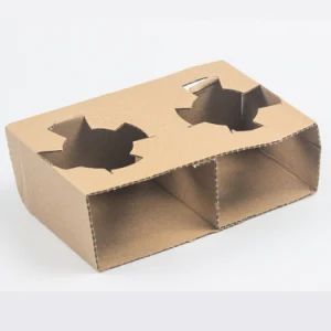 Disposable 2 Cup Carrier Take Away Cardboard Paper Coffee Cup Holders with Custom Print - Ningbo Greenhome International Trade Co., Ltd. - China