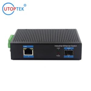 10 100m SFP to RJ45 Media Converter Industrial High Level Quality DIN Rail Fiber Media Converter with SFP Module - Shenzhen Utop Technology Co., Ltd. - China