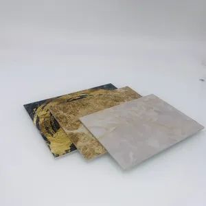 3mm Waterproof PVC UV Faux Marble Glossy Plastic Sheet Board Wall Panel - Haining Hetai New Material Technology Co., Ltd. - China