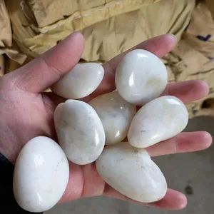 Landscaping Garden Natural High Polished White Pebbles for Decorative Stone - Xiamen Richstone Building Materials Co.,Ltd. - China
