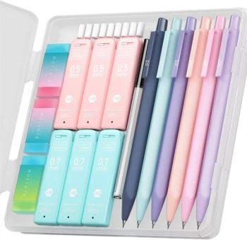 Cute Mechanical Pencil Set, 6PCS Pastel Mechanical Pencils 0.5 & 0.7mm with 360PCS Hb Pencil Leads, 3PCS Erasers and 9PCS Eraser Refills - Ningbo Colorswoo Art Supply Co., Ltd. - China